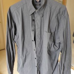 Dockers size L cotton gray button down shirt